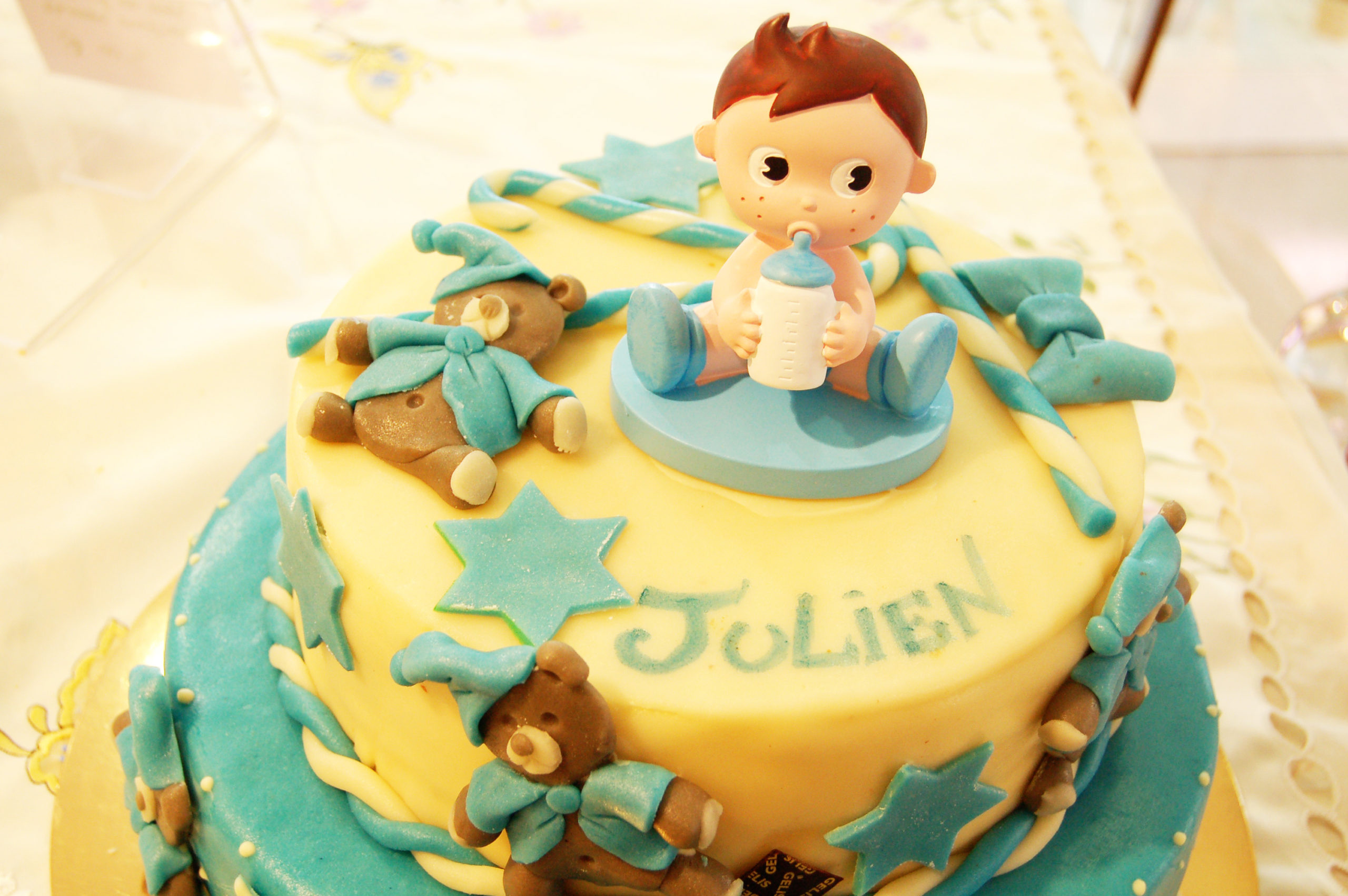 cake naissance bapteme nounours