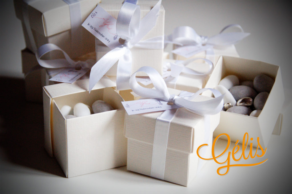 dragées boite mariage blanc