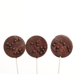 Lot de 3 sucettes en chocolat noir