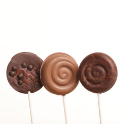 Lot de 3 sucettes chocolat assorties